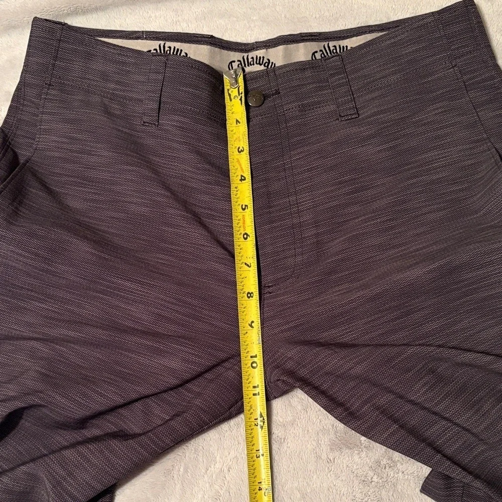 NWT‎ Callaway Men's Gray Patterned Flat Front Shorts